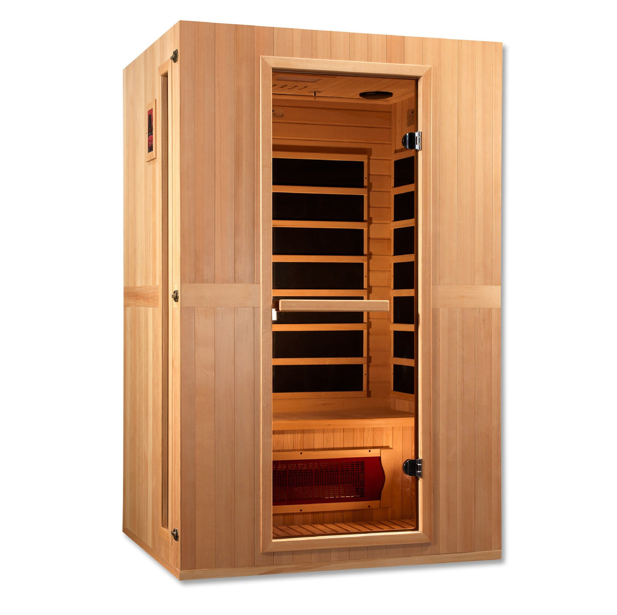 Maxxus Serenity 2-Person Low EMF FAR Infrared Sauna, side angle view