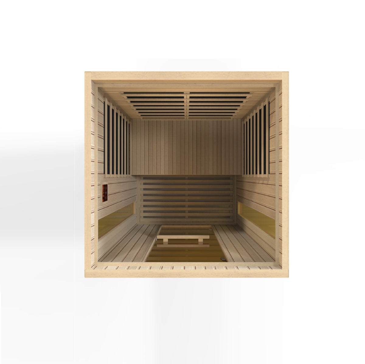 Maxxus Serenity 2-Person Low EMF FAR Infrared Sauna, top down interior view