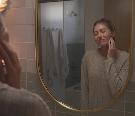 ThermFace Massage heated facial massager in use