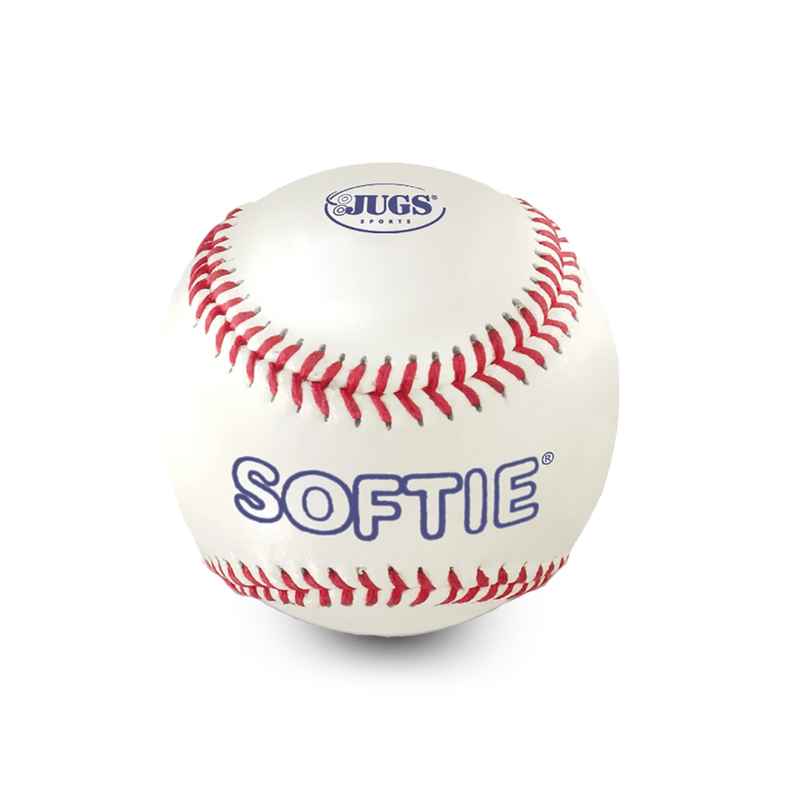 JUGS Softie® Genuine Leather Practice Baseballs, White, 1 Dozen