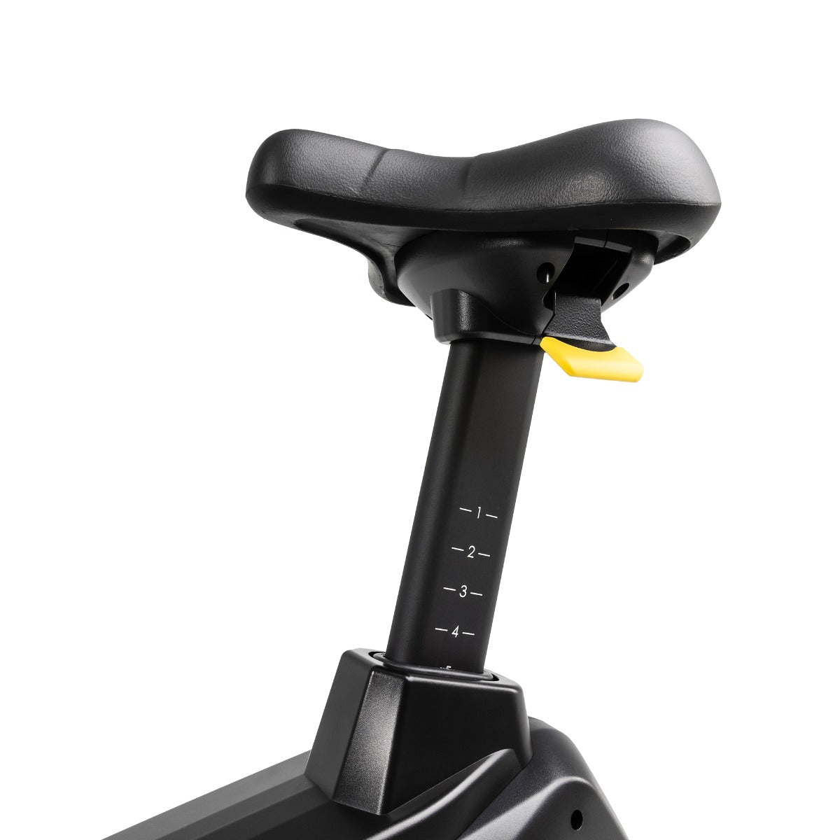 Seat post with height scale and quick-adjust lever