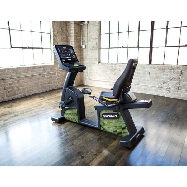 SportsArt G576R Status ECO-POWR recumbent cycle in a studio