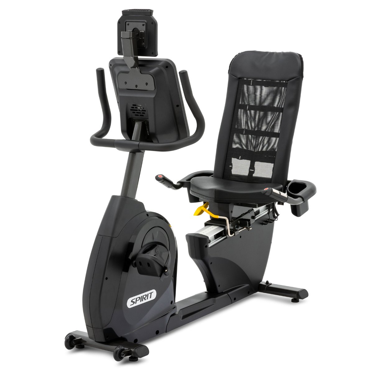 XBR95 recumbent bike front three-quarter view