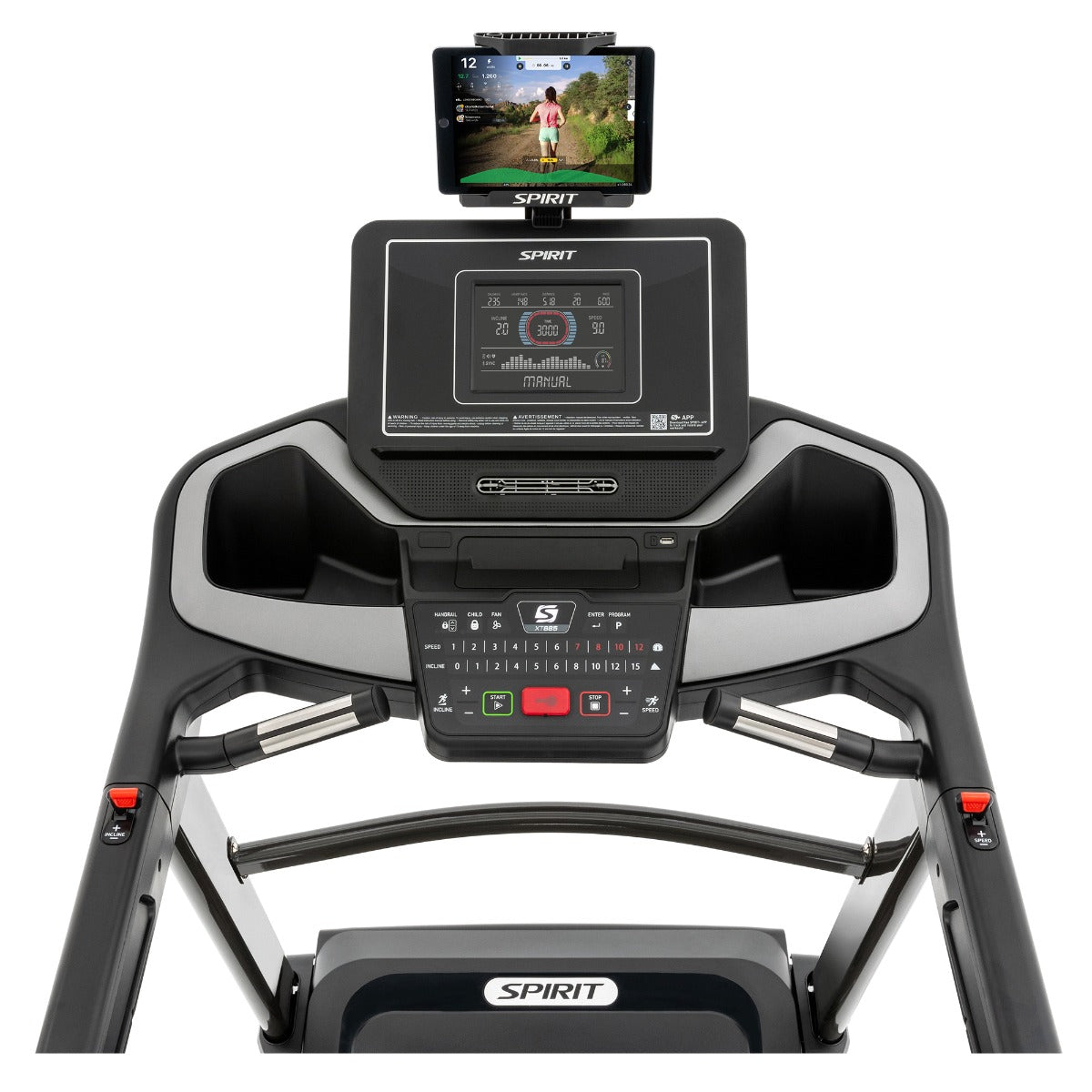 XT685 swivel-tilt tablet holder above the console