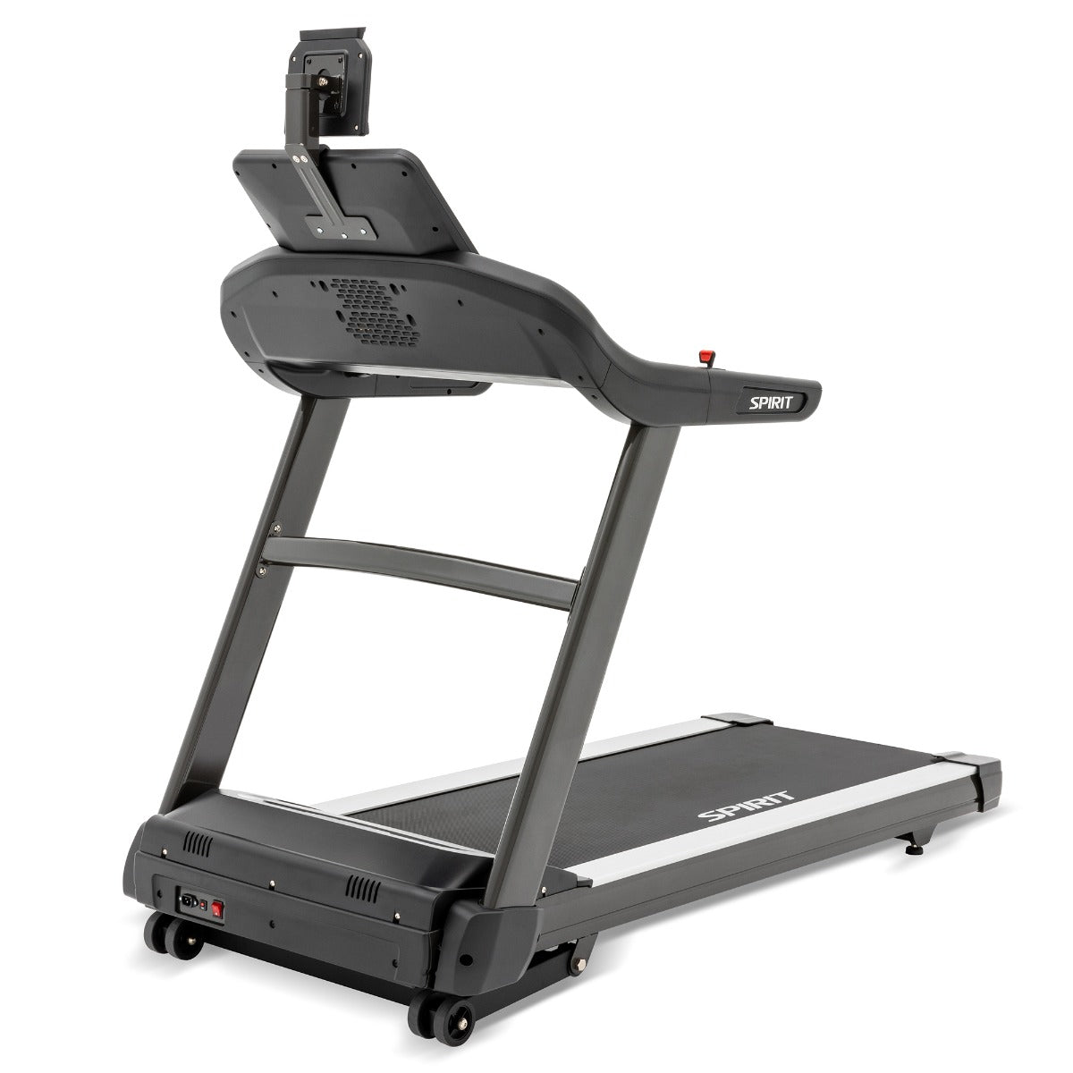 Spirit XT685 treadmill front three-quarter view